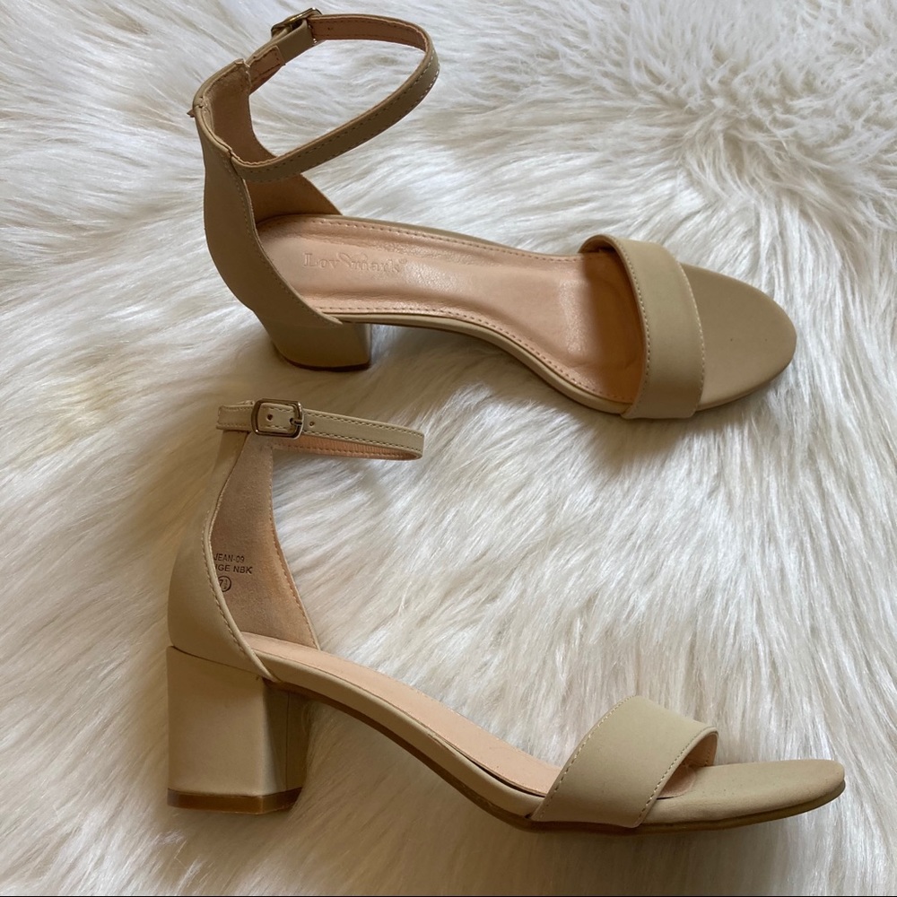 Sale $5 For $25 Luv Mark Chunky Strappy Heels - Picture 2 of 8
